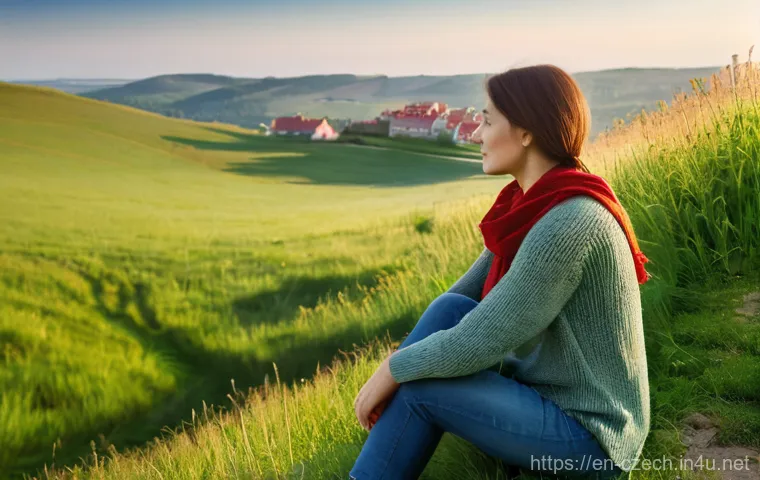 체코의 현대 문학 작가 - **"Echoes of a Changing Era"**: A poignant scene depicting two generations in a central European cit...